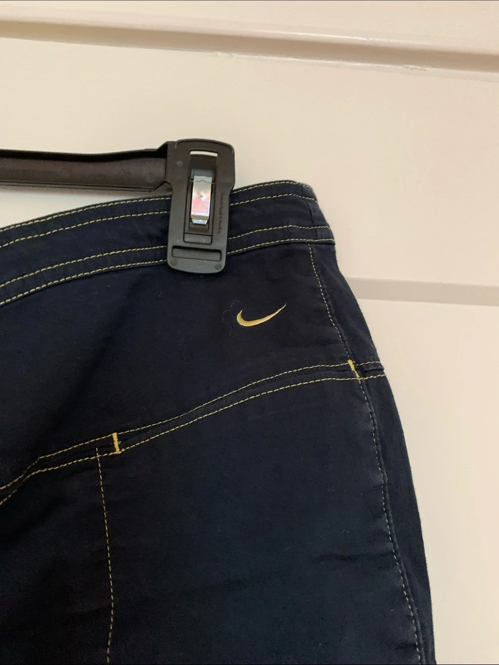 Nike Women's Navy Athletic Shorts with Contrast Stitching
